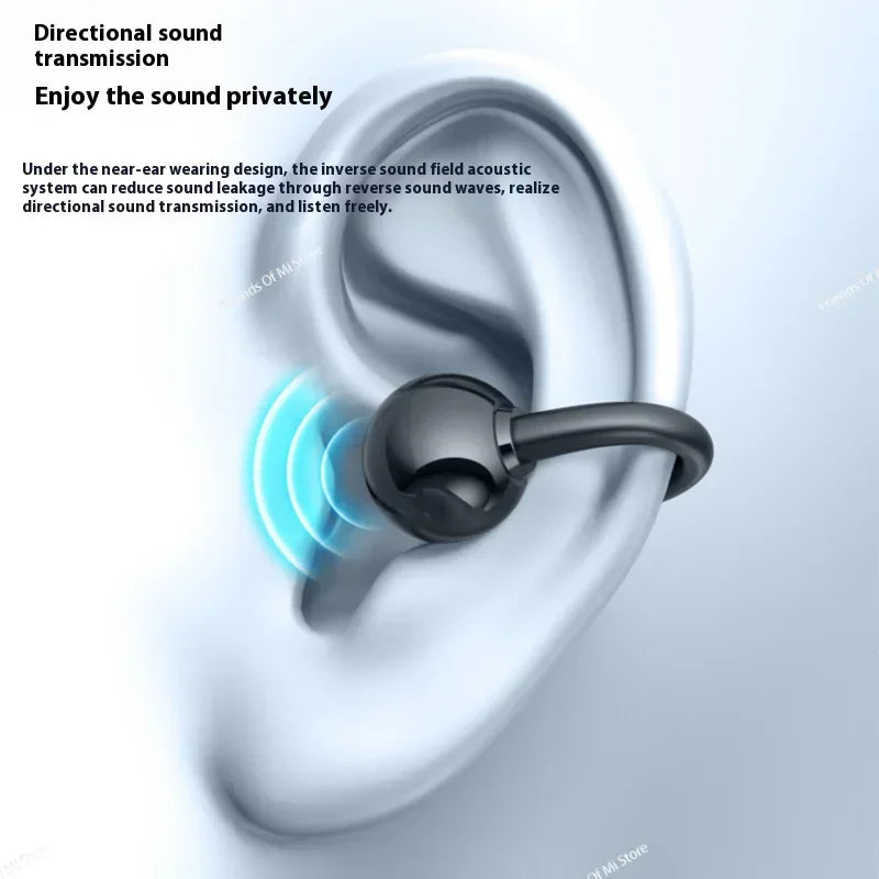 New Ear Clip Earphone Open Ear Sports Wireless Bluetooth Headphone Touch Control ENC Noise Cancelling Headset With Microphone
