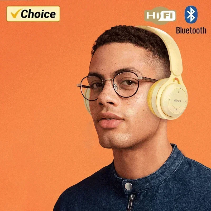 Macarone Y08 Wireless Bluetooth Headphones With Microphone Sound Insulation Gaming Earphone Hifi Bass Earbuds Blutooth5.0 Hedset