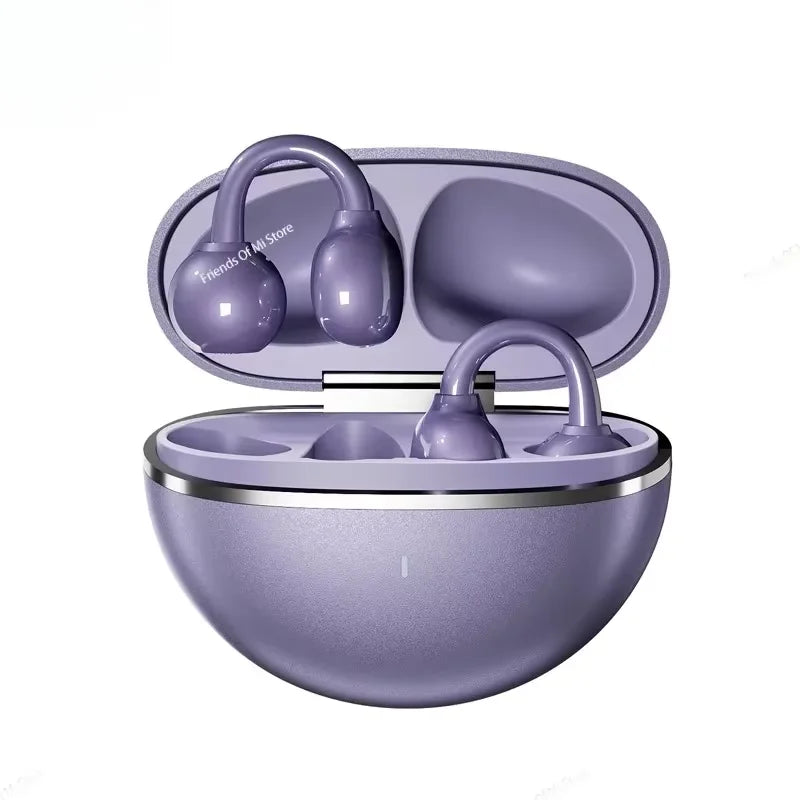 New Ear Clip Earphone Open Ear Sports Wireless Bluetooth Headphone Touch Control ENC Noise Cancelling Headset With Microphone