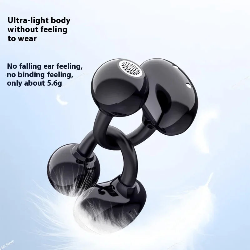 New Ear Clip Earphone Open Ear Sports Wireless Bluetooth Headphone Touch Control ENC Noise Cancelling Headset With Microphone