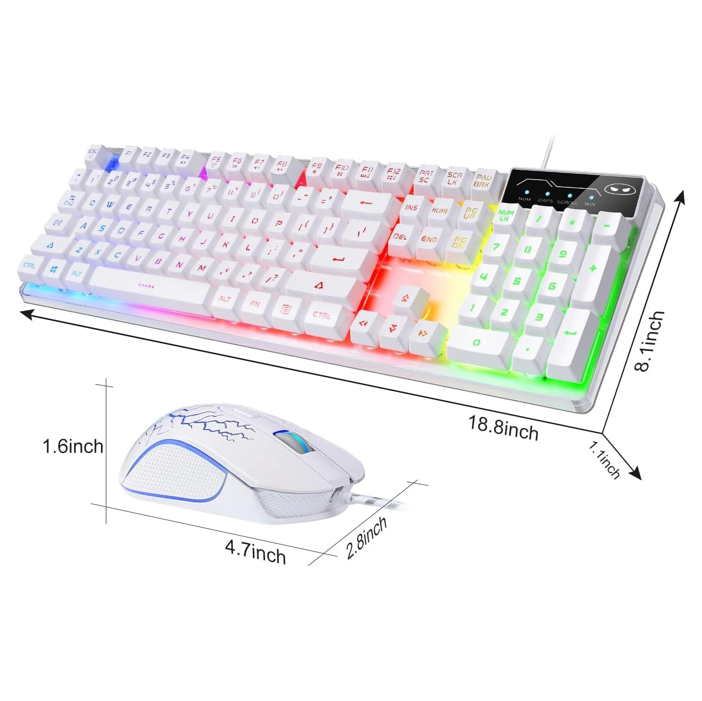 MageGee Gaming Keyboard Mouse Combo, K1 RGB LED Backlit Wired Keyboard with 104 Key Computer PC Gaming Keyboard for PC/Laptop