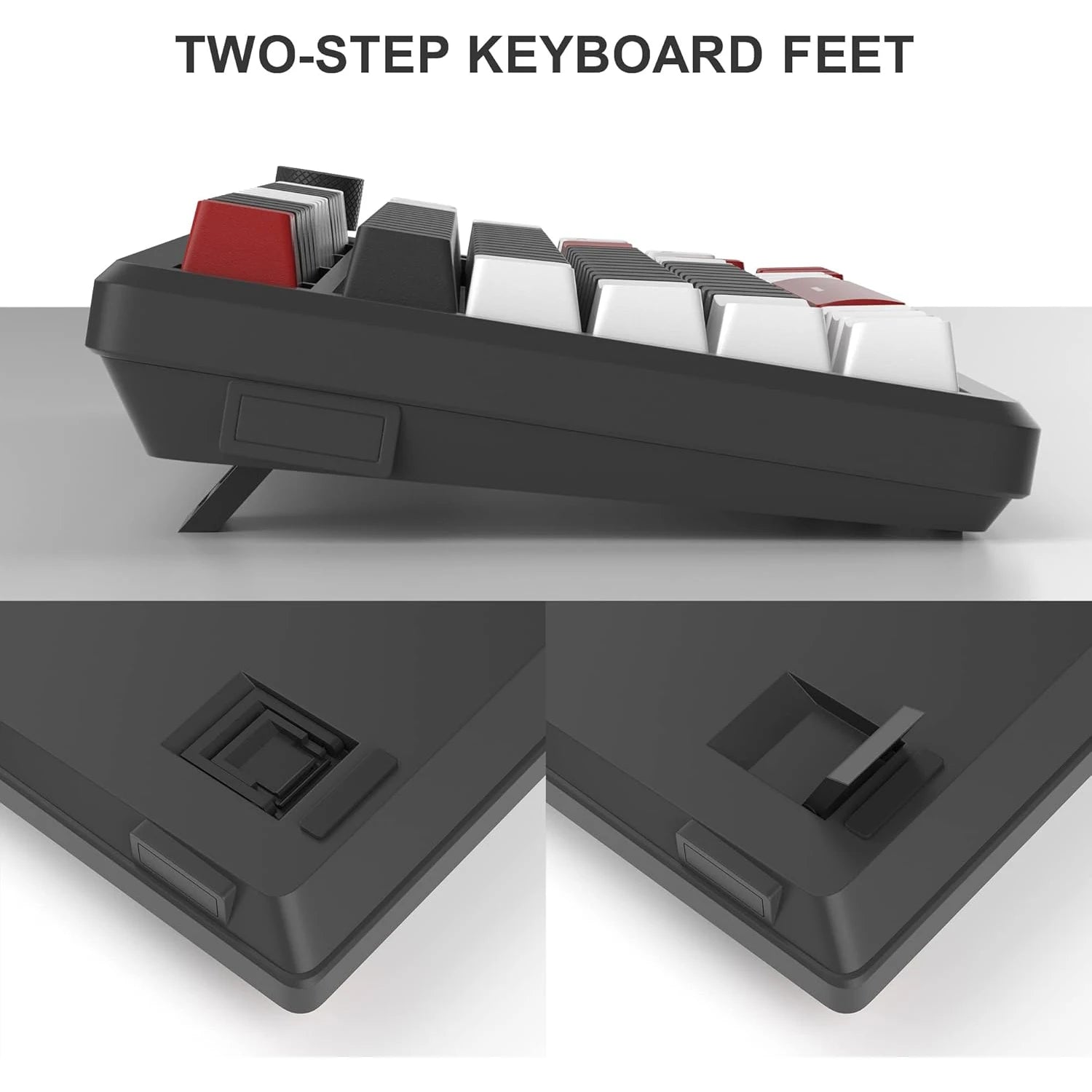 MageGee 75% Mechanical Gaming Keyboard, Compact Blue Backlit Wired Gaming Keyboards with Yellow Switches, EVA Foam, Knob Control