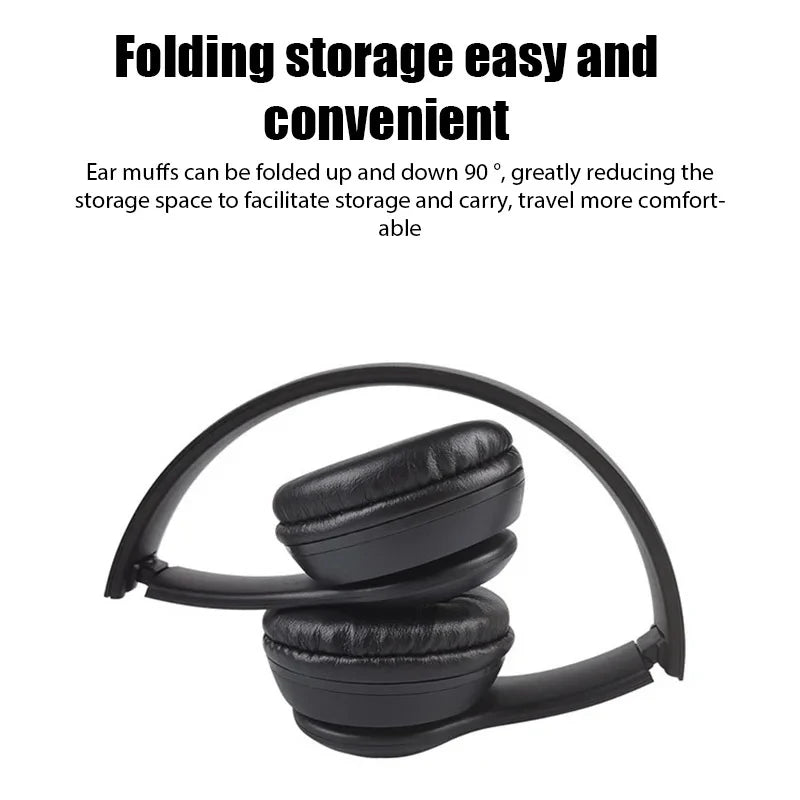 Wireless Bluetooth Headphone With HD Mic Foldable Headset Stereo Sound Earphones Sports Gaming Headphones