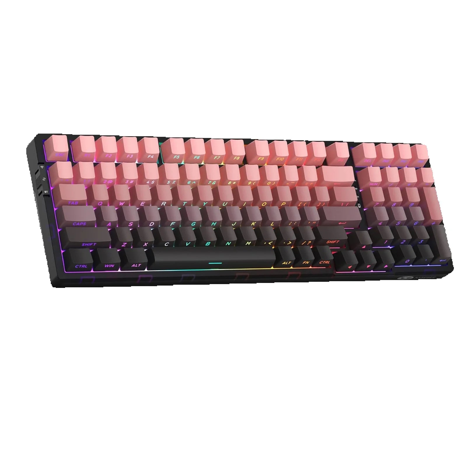MageGee LIGHT100 Wireless Creamy Keyboard, Gasket Structure Hot Swappable, Tri-Mode 2.4G/USB-C/BT5.0 RGB Backlit Mechanical Gami