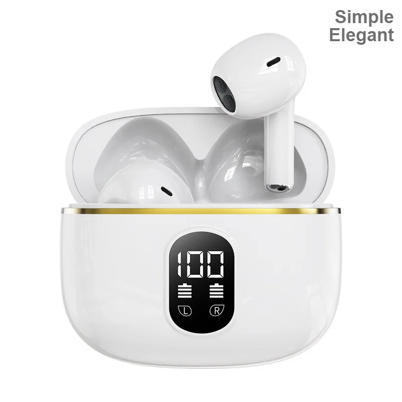 Wireless Earphone Bluetooth Headphone With Mic LED Power Display Earphones HD-Call HiFi Stereo Sound Earbuds For Xiaomi Air ipad