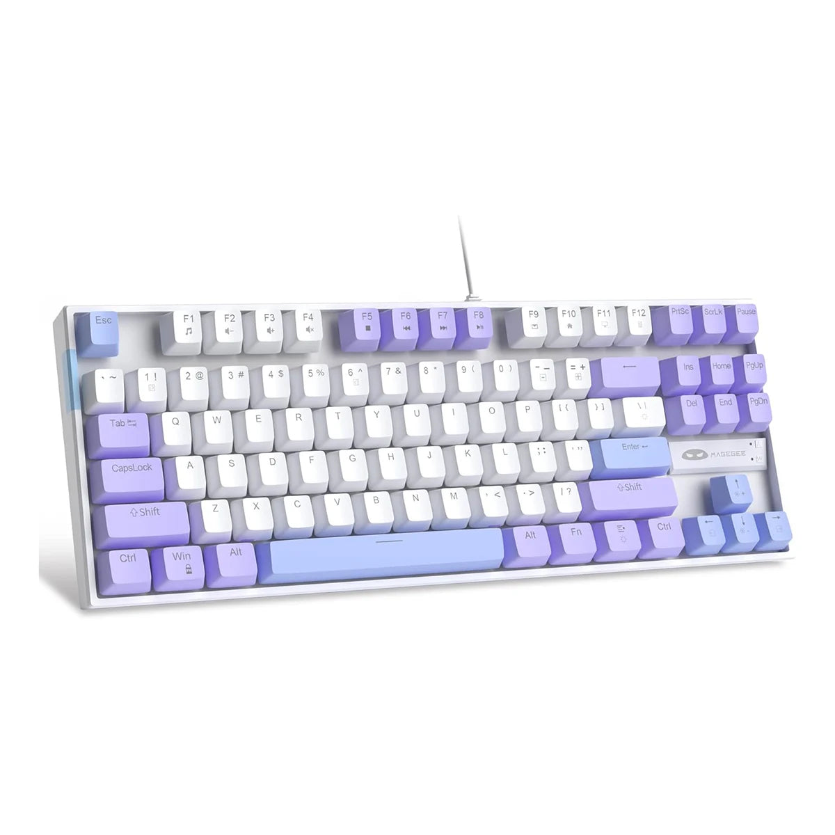 MageGee 75% Mechanical Gaming Keyboard, Blue Switch, LED Blue Backlit, 87 Keys Compact TKL Wired Keyboards for Windows Laptop PC