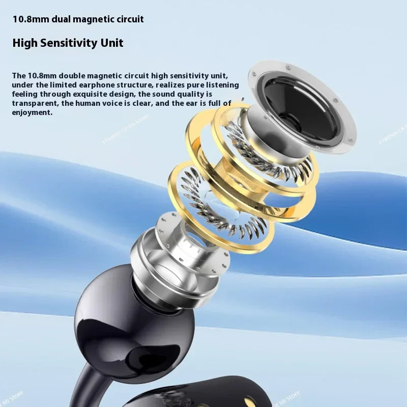 New Ear Clip Earphone Open Ear Sports Wireless Bluetooth Headphone Touch Control ENC Noise Cancelling Headset With Microphone